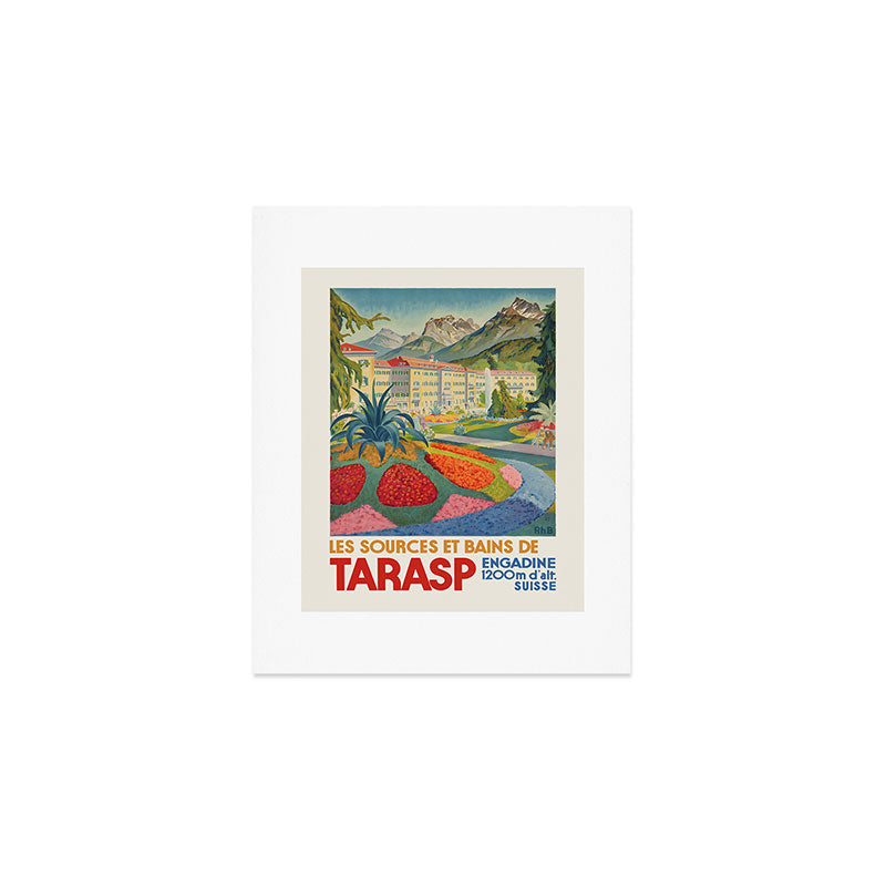 Tarasp, Switzerland - Vintage travel poster, 1950s  Art Print Gallery Image 1