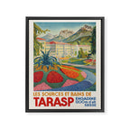 Tarasp, Switzerland - Vintage travel poster, 1950s  Framed Canvas Print Gallery Image 6