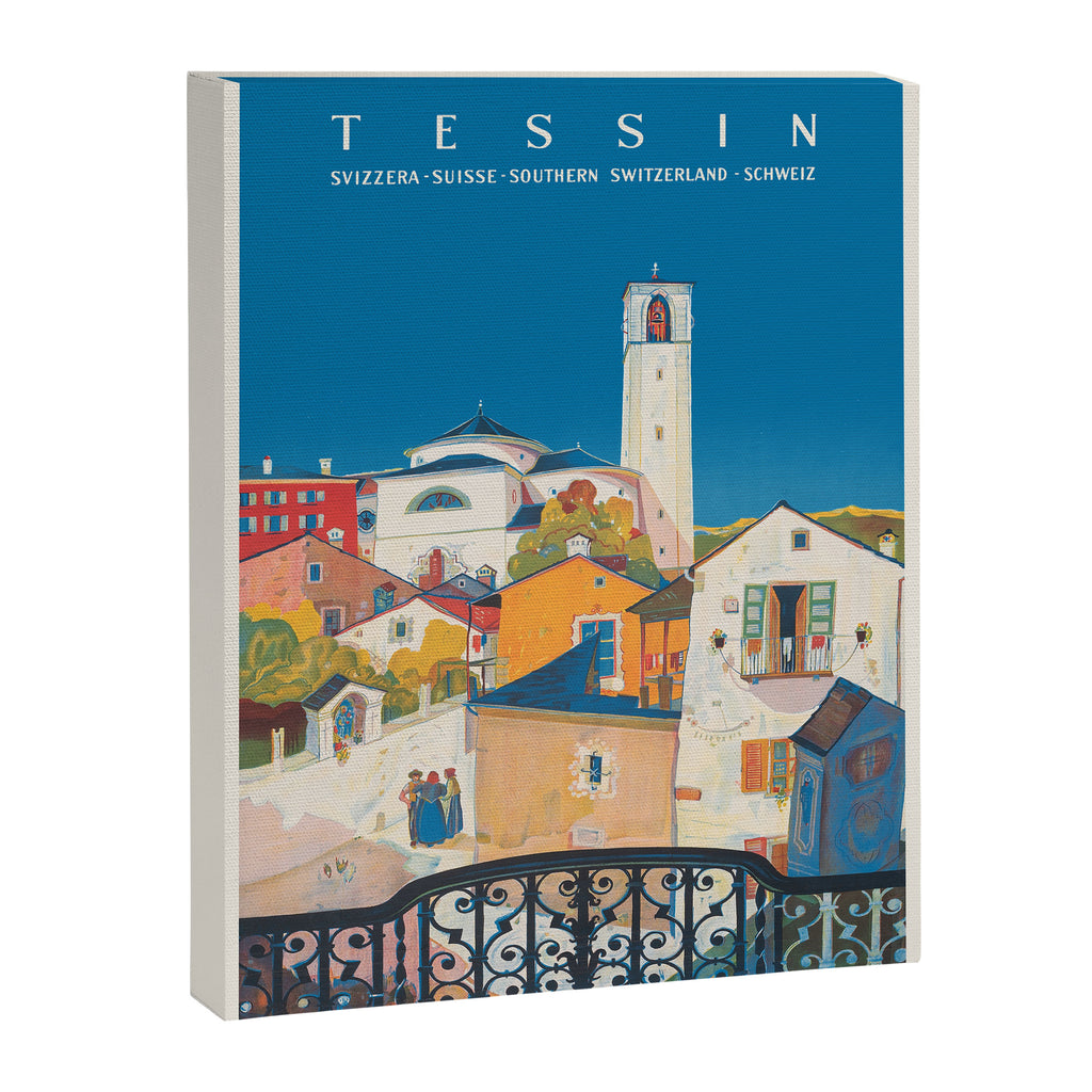 Ticino Switzerland Vintage Travel Poster, 1943 Canvas Print Gallery Image 6
