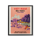 Vietnam Vintage Travel Poster,  1950s Framed Canvas Print Gallery Image 6
