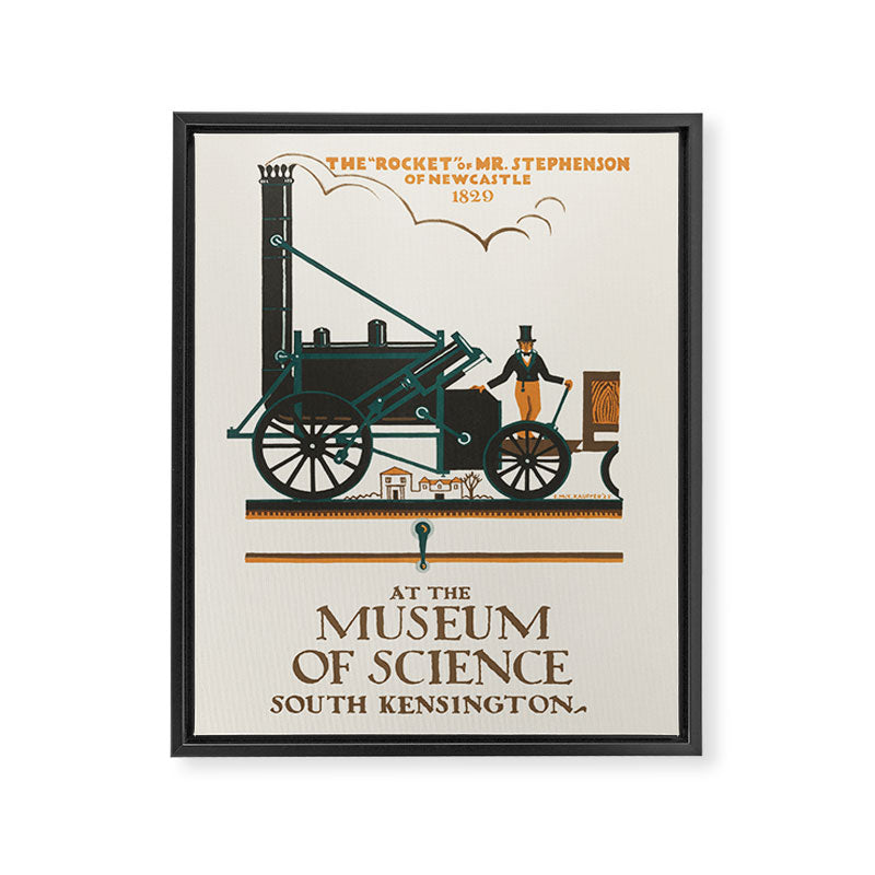 Vintage advertising poster - Museum of Science in South Kensington, 1922 Framed Canvas Print Gallery Image 6