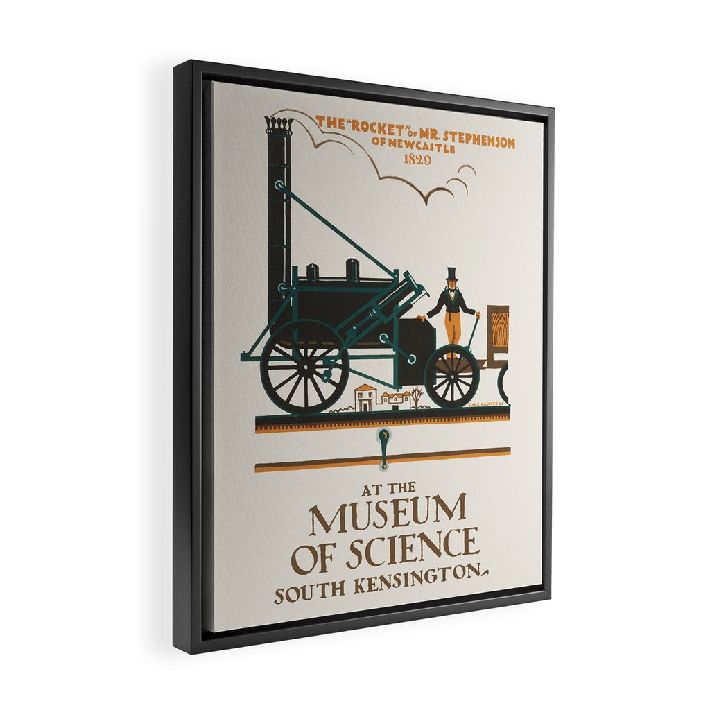 Vintage advertising poster - Museum of Science in South Kensington, 1922 Framed Canvas Print Gallery Image 2