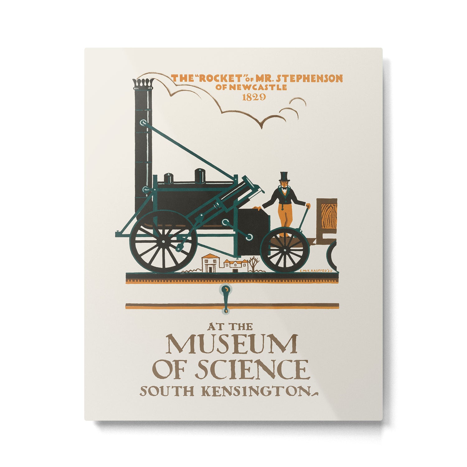 Vintage advertising poster - Museum of Science in South Kensington, 1922 Metal Print Gallery Image 4