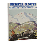 Vintage American Travel Poster - Shasta Route, 1950 Canvas Print Gallery Image 6