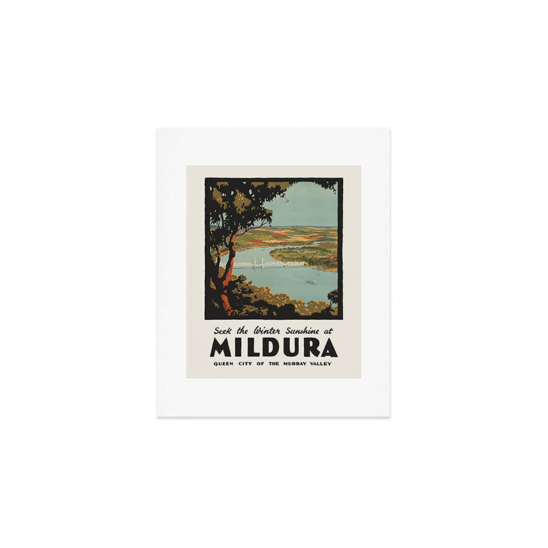 Vintage Australian travel poster - Winter Sunshine at Mildura Art Print Gallery Image 1
