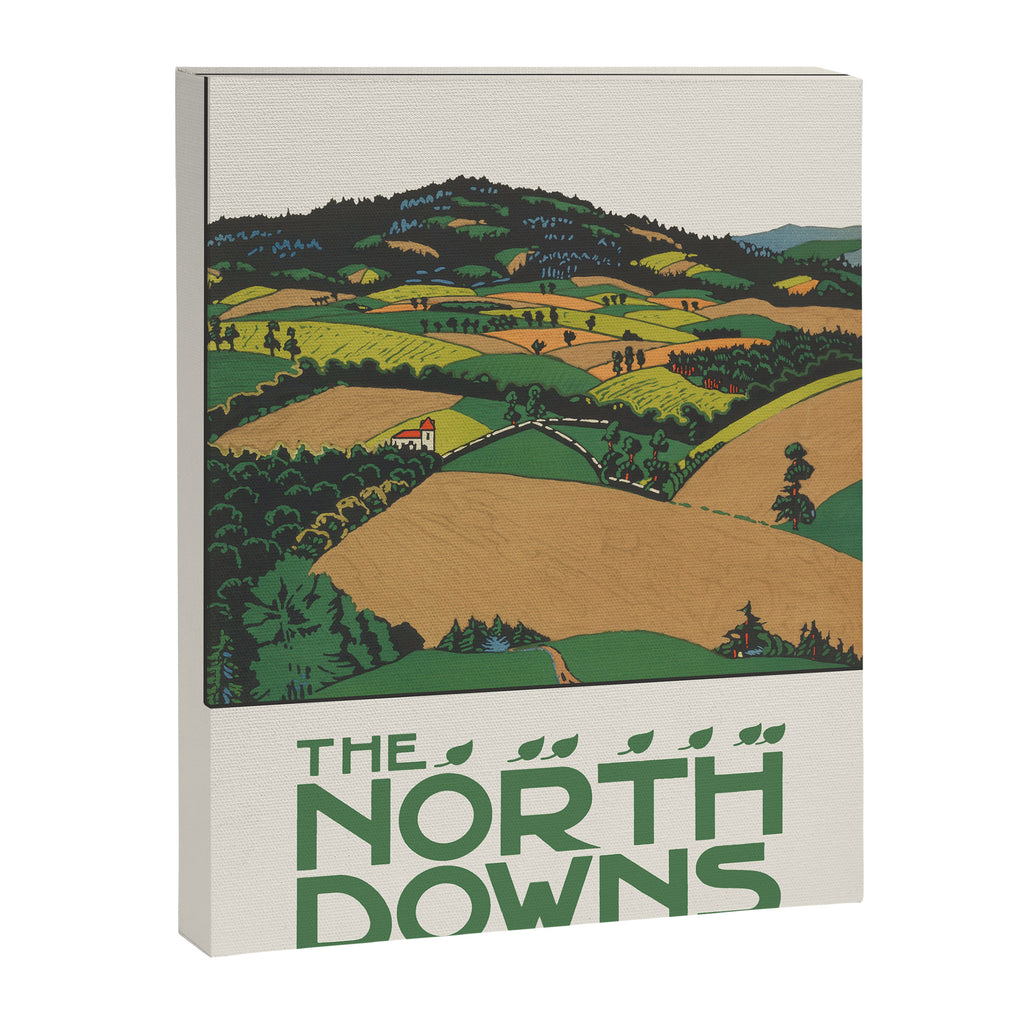 Vintage English Travel Poster - The North Downs, 1916 Canvas Print Gallery Image 6