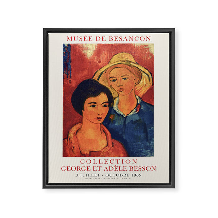 Vintage Exhibition Poster - George and Edele Besson Collection, 1965 Framed Canvas Print Gallery Image 1