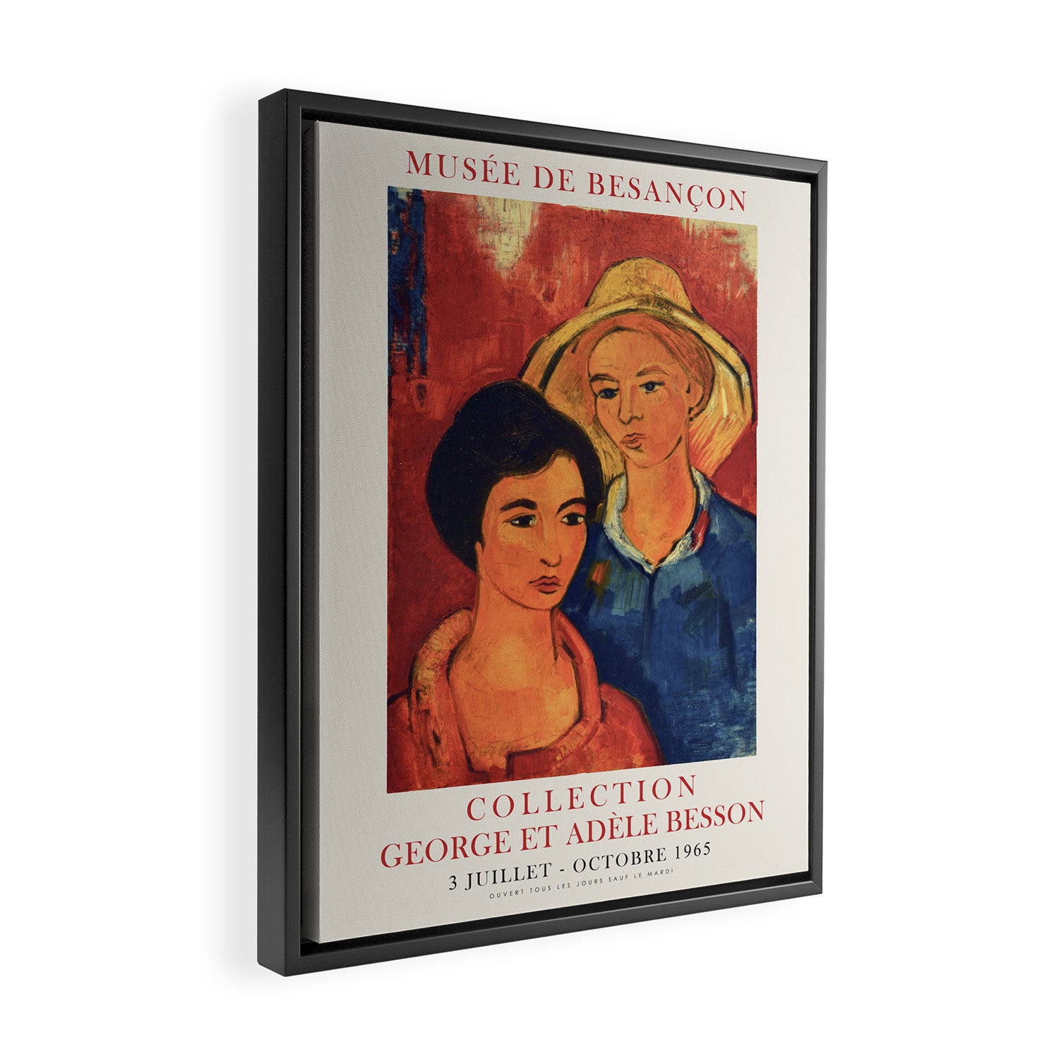 Vintage Exhibition Poster - George and Edele Besson Collection, 1965 Framed Canvas Print Gallery Image 2