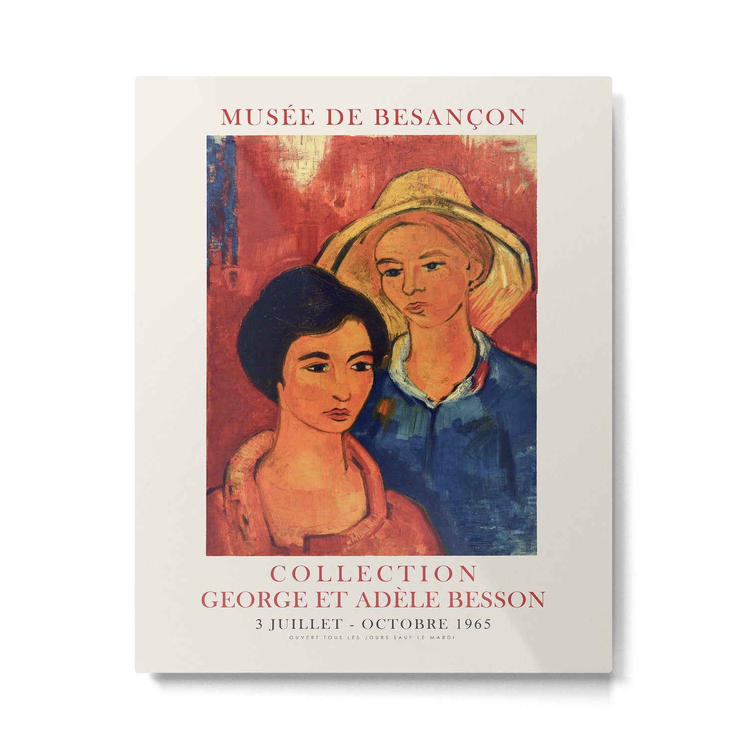 Vintage Exhibition Poster - George and Edele Besson Collection, 1965 Metal Print Gallery Image 4