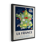 Vintage French Travel Poster - Visit France, 1950s Framed Canvas Print Gallery Image 2