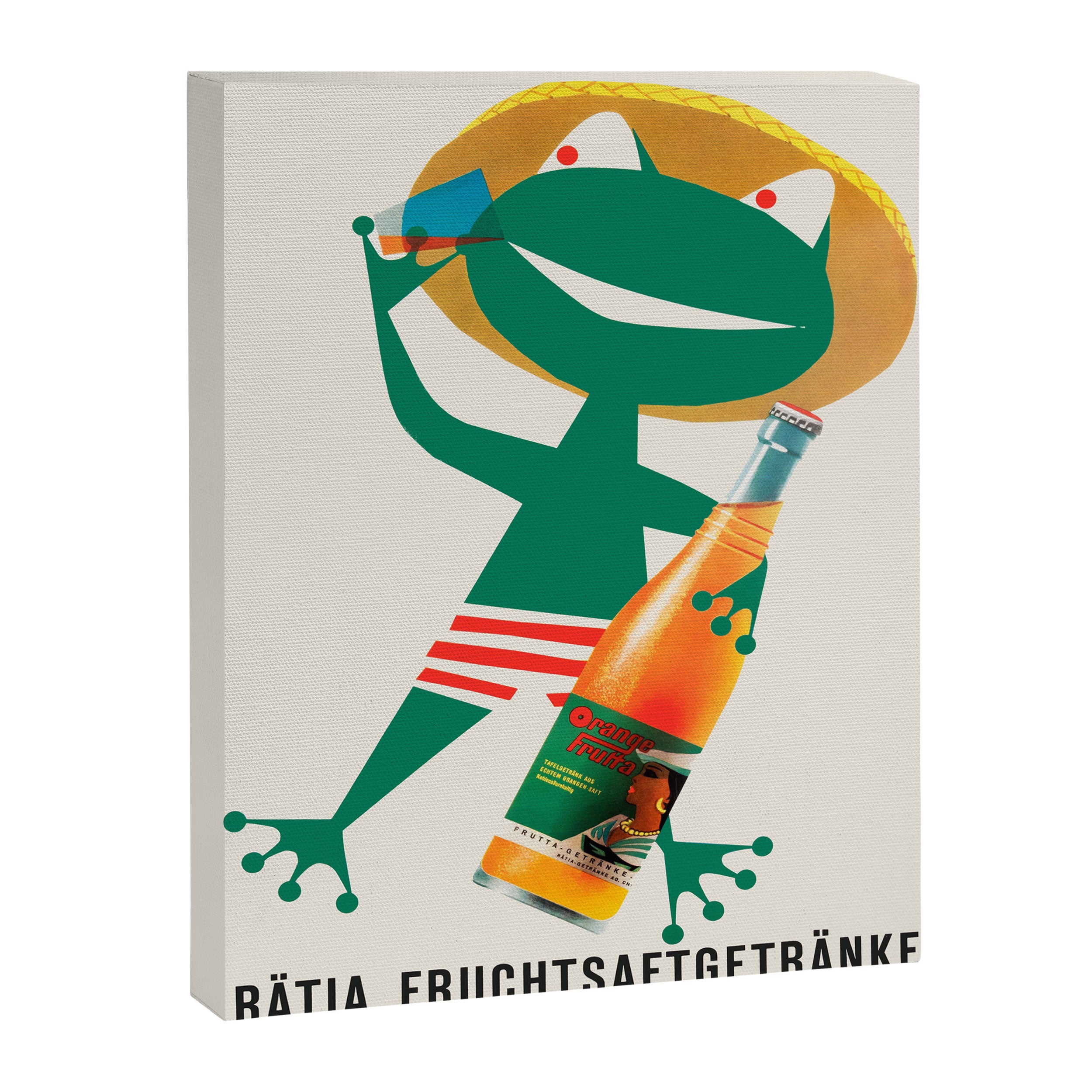 Vintage Mid Century Beverage Poster - Ratia Fruchtsaftgertranke, 1958 Canvas Print Gallery Image 6