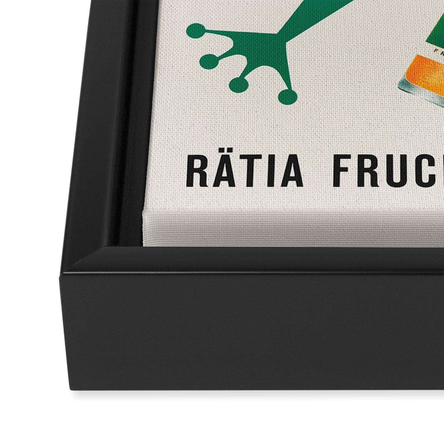 Vintage Mid Century Beverage Poster - Ratia Fruchtsaftgertranke, 1958 Framed Canvas Print Gallery Image 3