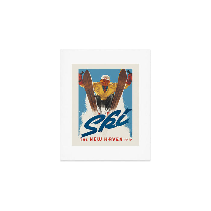 Vintage Skiing Poster - Ski the New Haven, 1930s Art Print Gallery Image 1