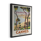 Vintage Travel Poster Cannes Cote D'azur, 1938 Framed Canvas Print Gallery Image 2