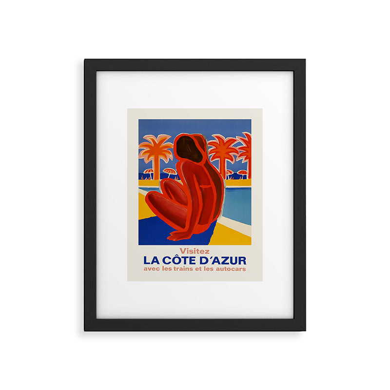 Visite Cote d'Azur Summer Travel Poster Framed Art Print Gallery Image 5