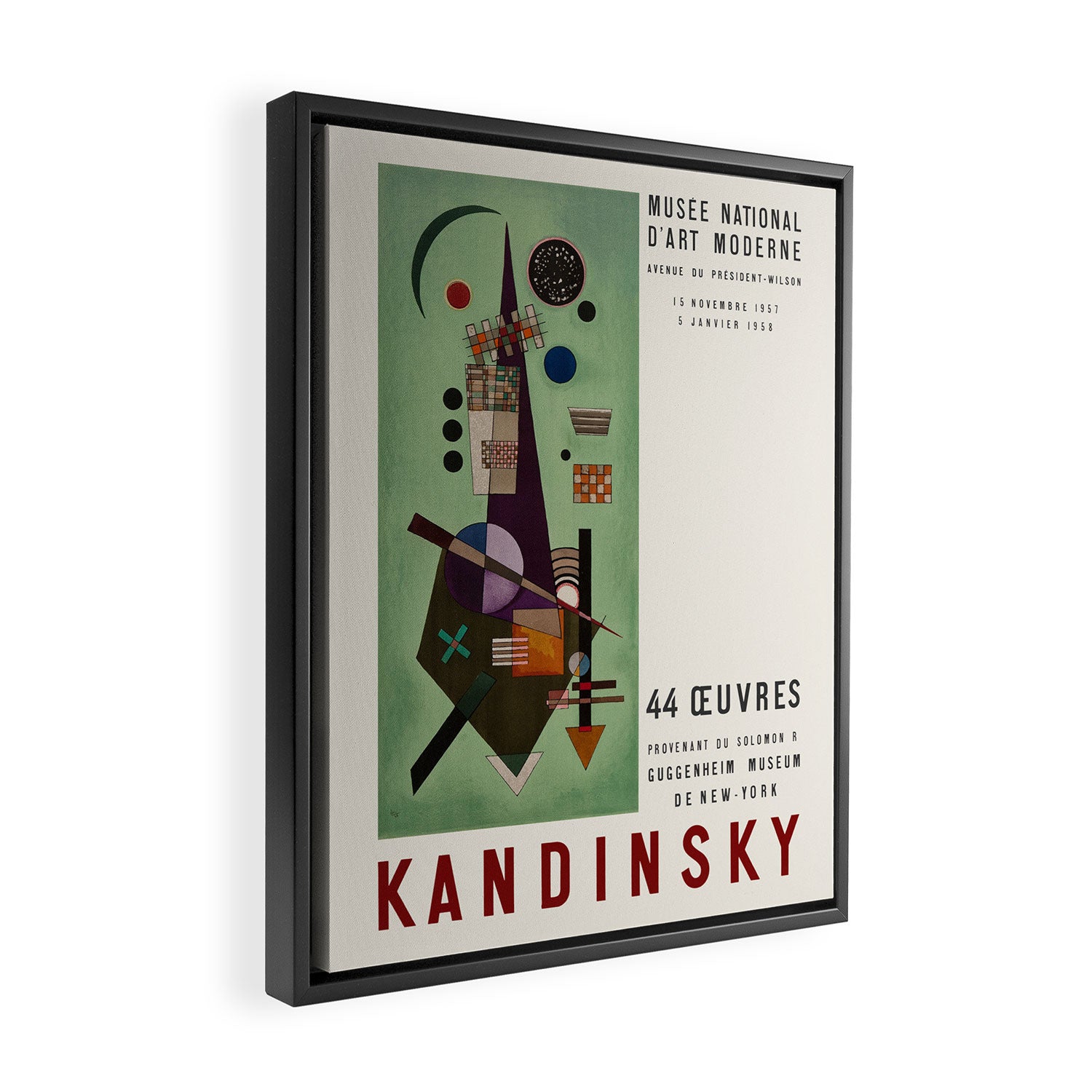 Wassily Kandinsky Vintage Exhibition poster, 1957 Framed Canvas Print Gallery Image 2