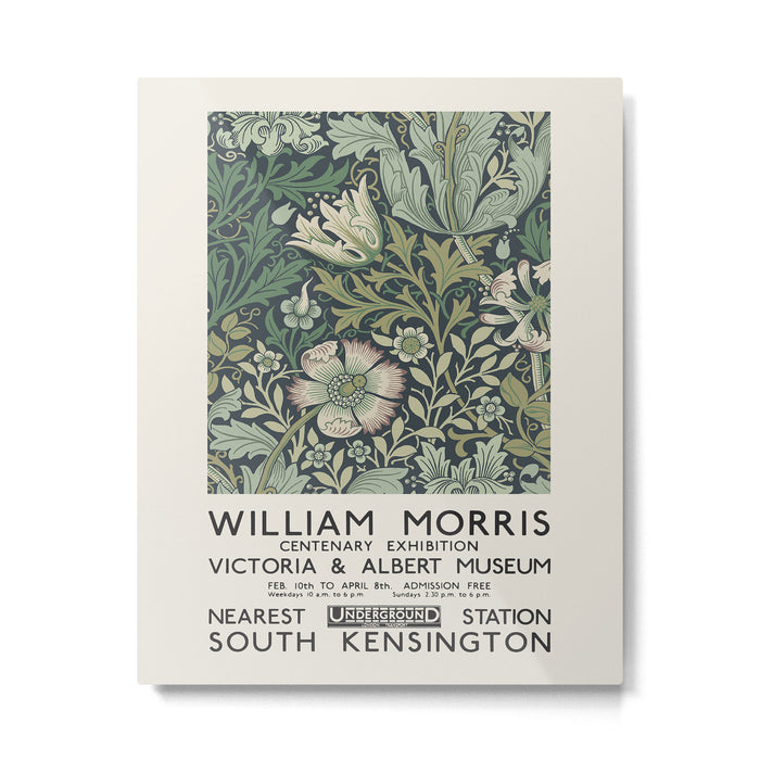 William Morris - Exhibition poster for The Victoria and Albert Museum, London, 1934 Metal Print Gallery Image 1