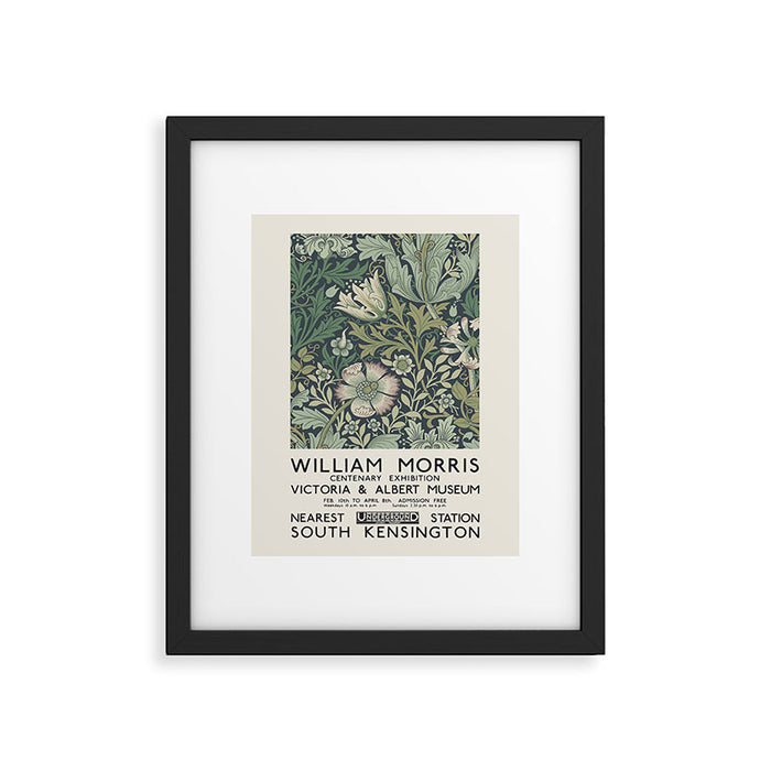 William Morris - Exhibition poster for The Victoria and Albert Museum, London, 1934 Framed Art Print Gallery Image 1