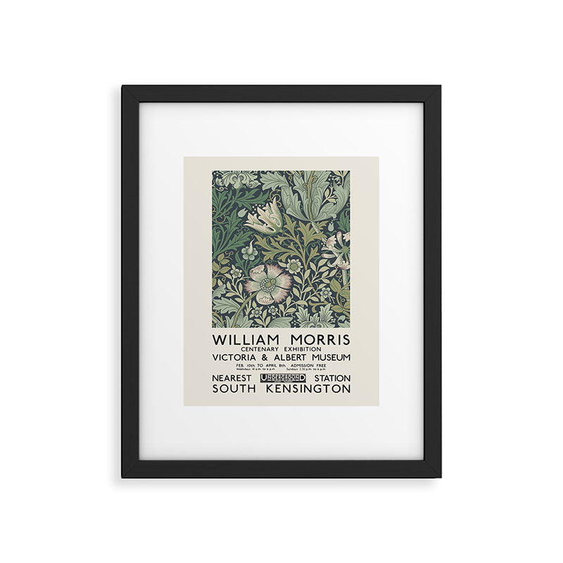 William Morris - Exhibition poster for The Victoria and Albert Museum, London, 1934 Framed Art Print Gallery Image 5