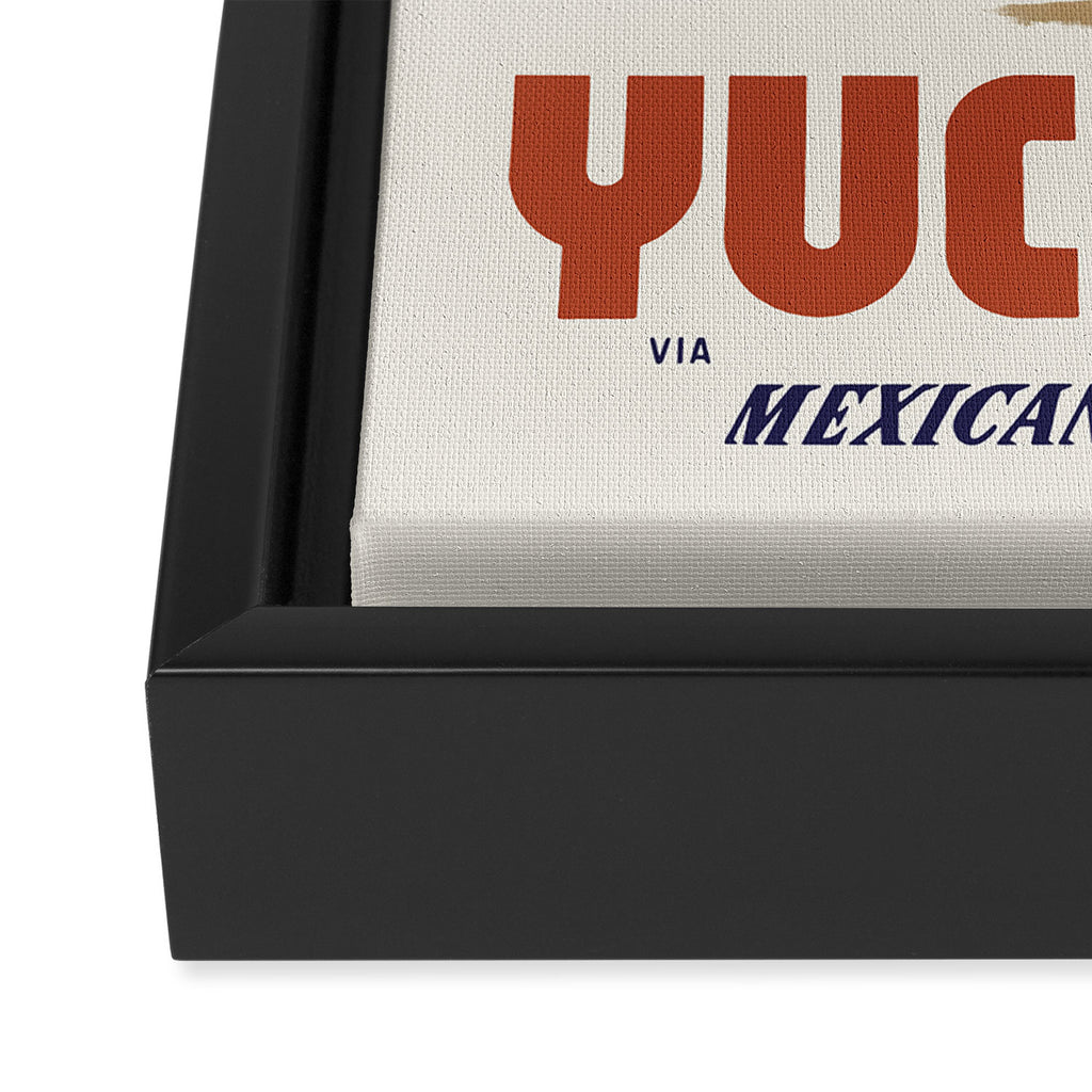 Yucatan Vintage Mexican Travel Poster, 1950s Framed Canvas Print Gallery Image 3