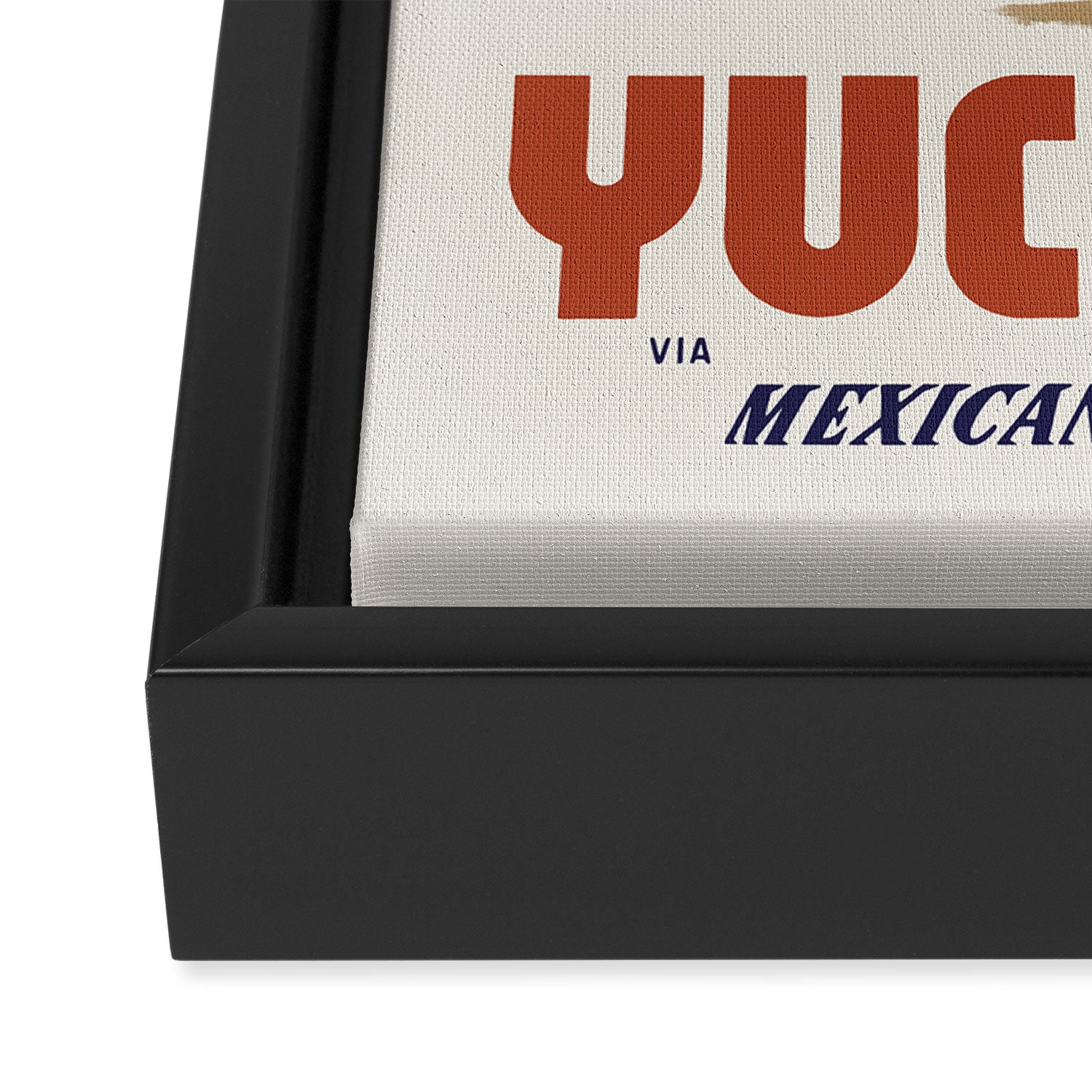 Yucatan Vintage Mexican Travel Poster, 1950s Framed Canvas Print Gallery Image 3
