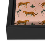 Big Cat pattern Softpink Framed Canvas Print Gallery Image 3