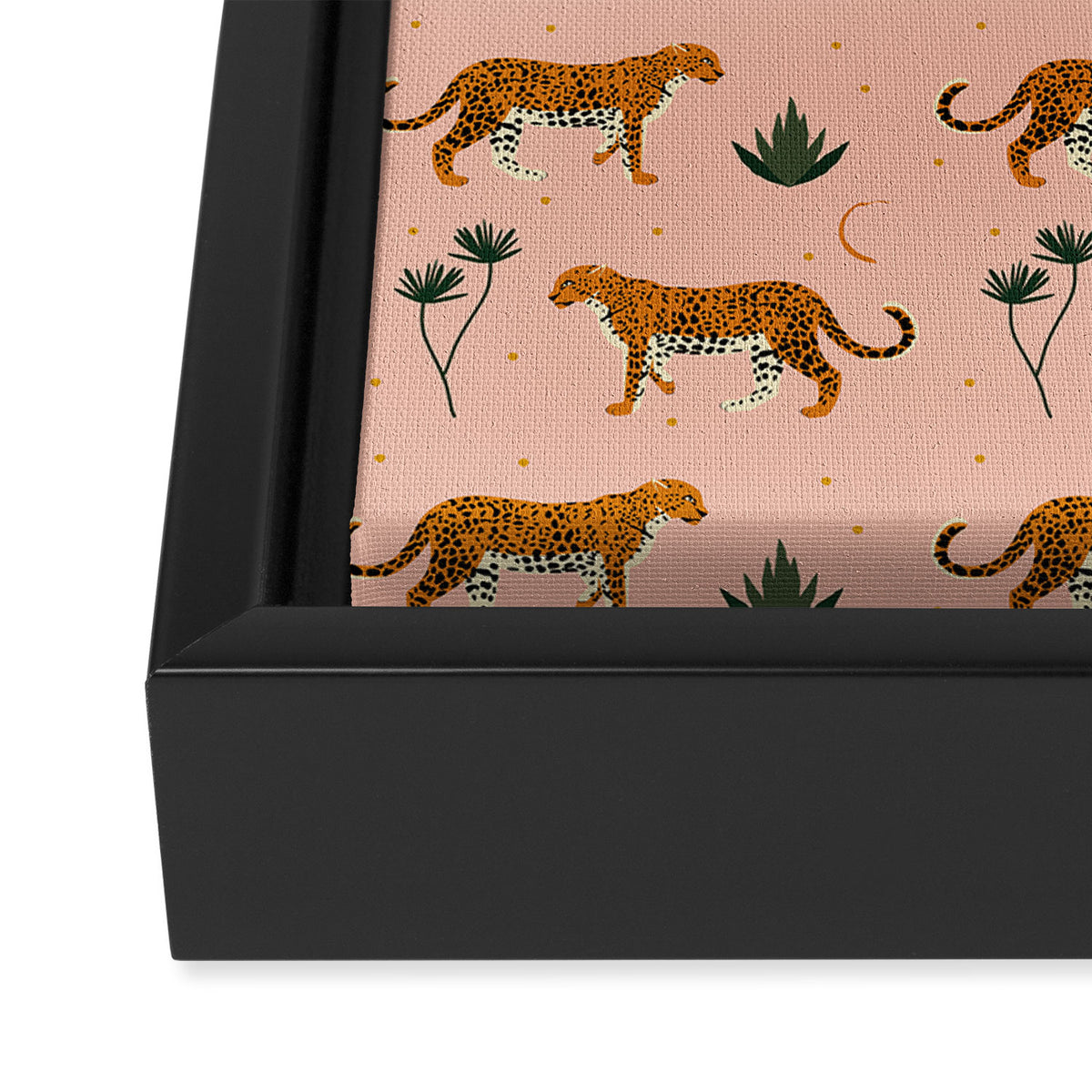 Big Cat pattern Softpink Framed Canvas Print Gallery Image 3