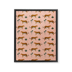 Big Cat pattern Softpink Framed Canvas Print Gallery Image 6