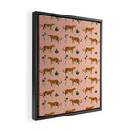 Big Cat pattern Softpink Framed Canvas Print Gallery Image 2