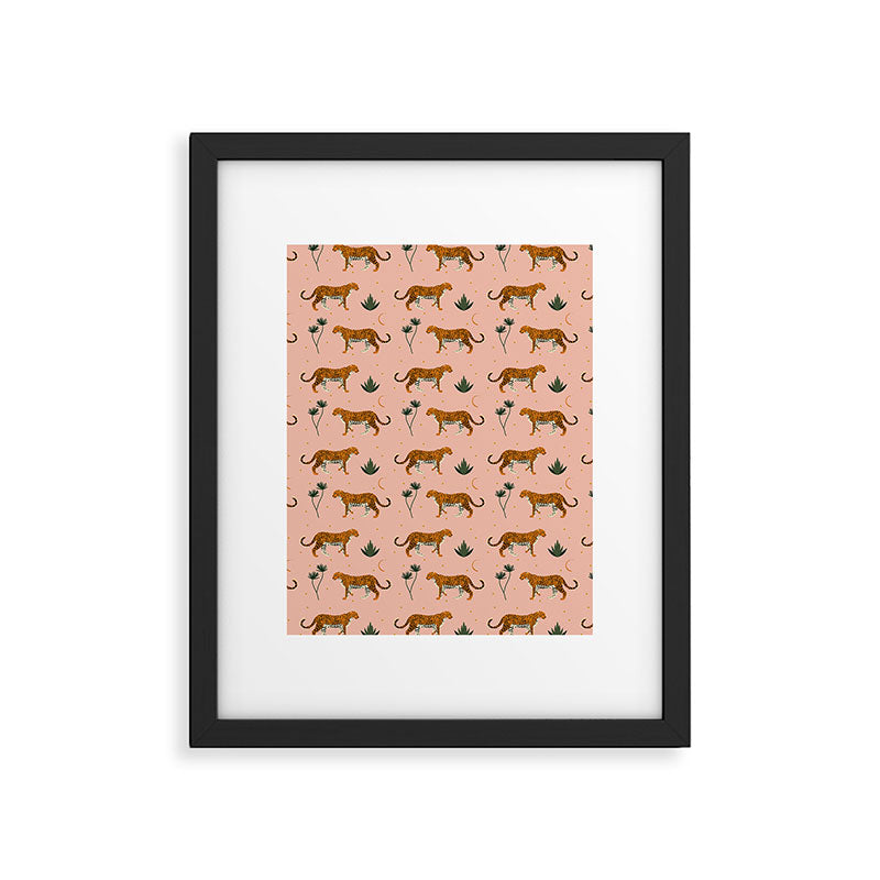 Big Cat pattern Softpink Framed Art Print Gallery Image 5