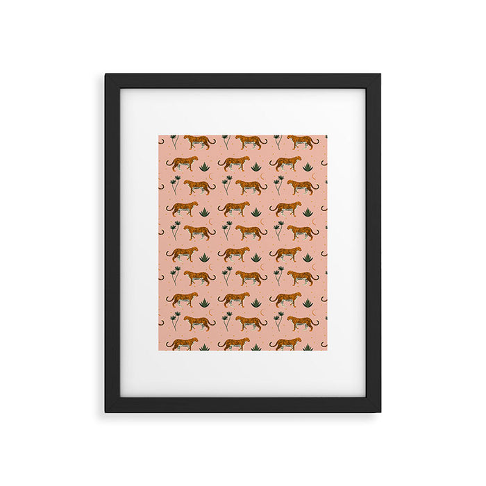 Big Cat pattern Softpink Framed Art Print Gallery Image 1