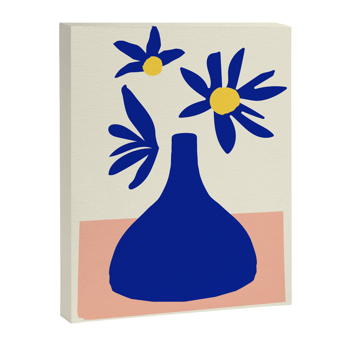 Blue Jar over pink table Canvas Print Gallery Image 6