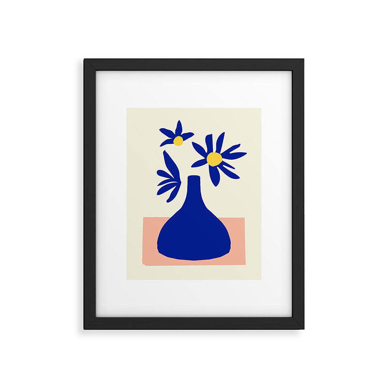 Blue Jar over pink table Framed Art Print Gallery Image 5