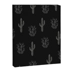 Cactus Pattern Black Canvas Print Gallery Image 6