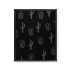 Cactus Pattern Black Framed Canvas Print Gallery Image 6