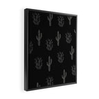 Cactus Pattern Black Framed Canvas Print Gallery Image 2