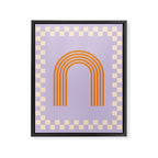 Chess Rainbow Lilac and orange Framed Canvas Print Gallery Image 8