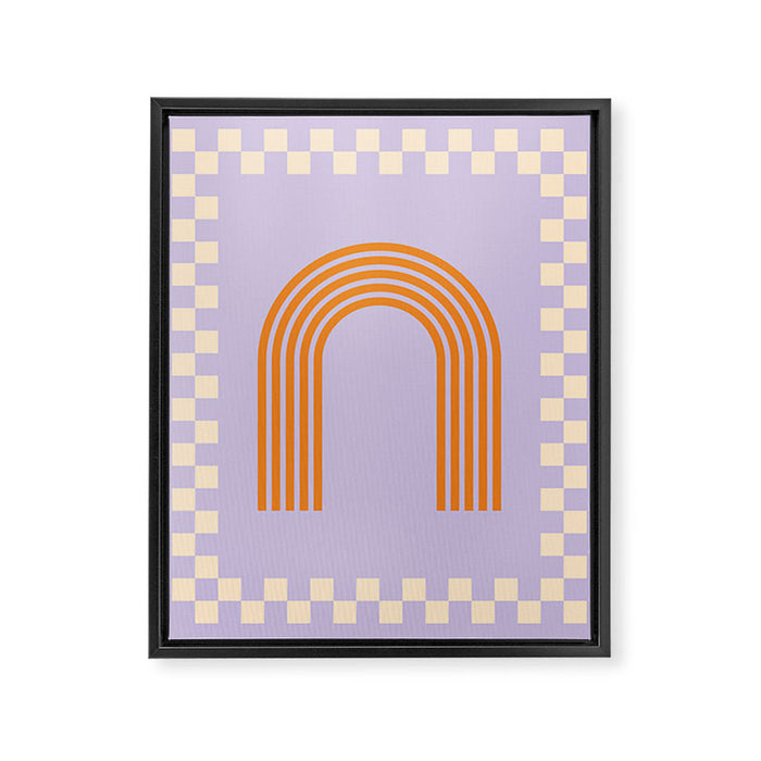Chess Rainbow Lilac and orange Framed Canvas Print Gallery Image 1