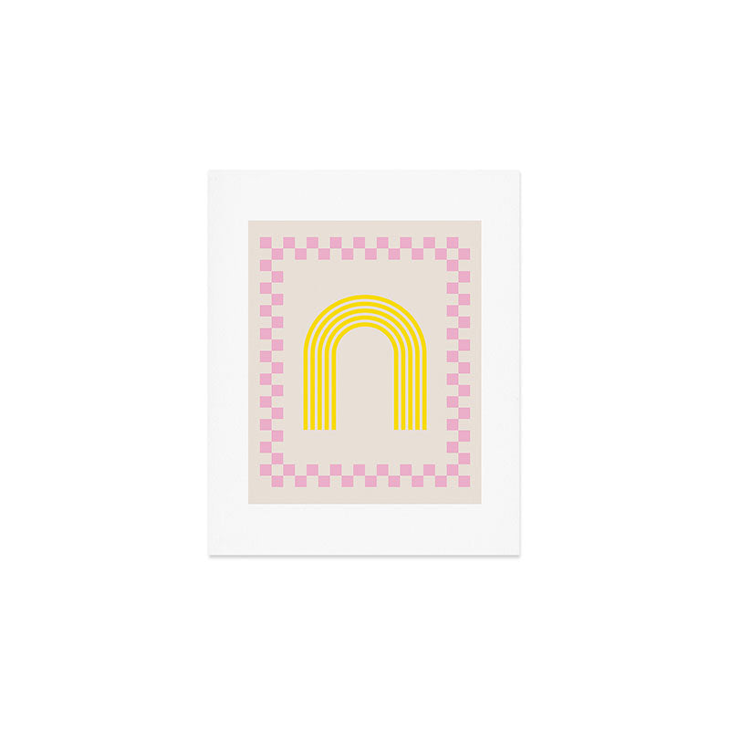 Chess Rainbow rose and yellow Art Print Gallery Image 1