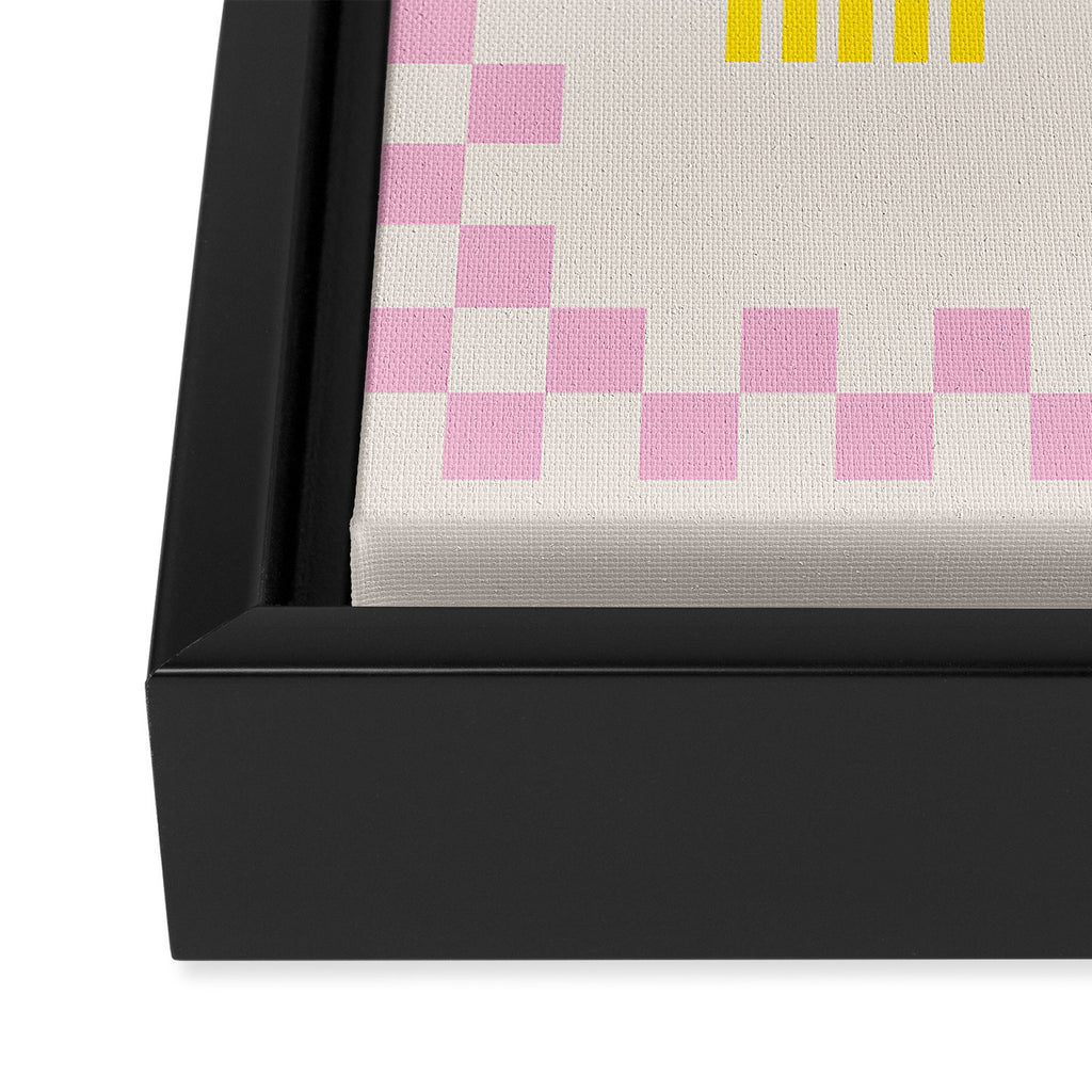 Chess Rainbow rose and yellow Framed Canvas Print Gallery Image 3