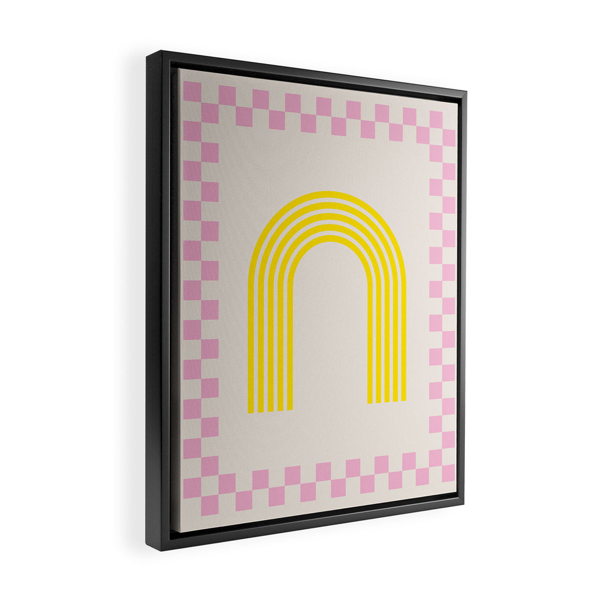 Chess Rainbow rose and yellow Framed Canvas Print Gallery Image 2
