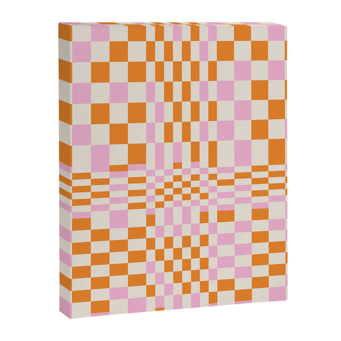 Happy Colorful Checkered Pattern  Canvas Print Gallery Image 1