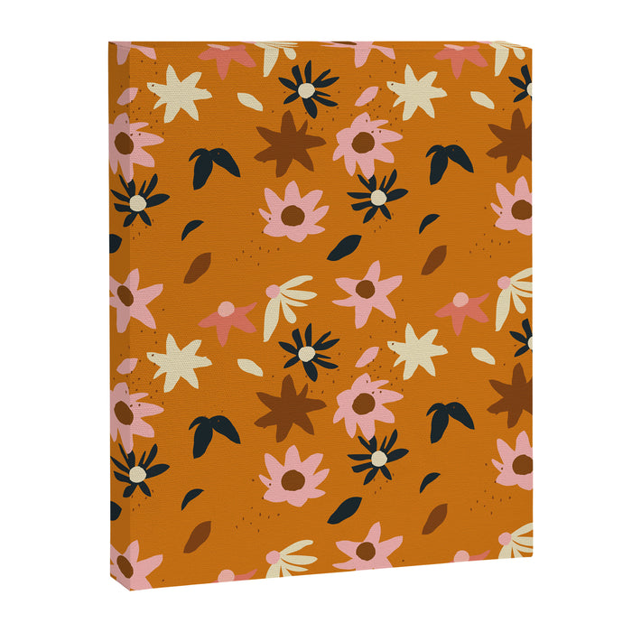 Fall flowers pattern Canvas Print Gallery Image 1