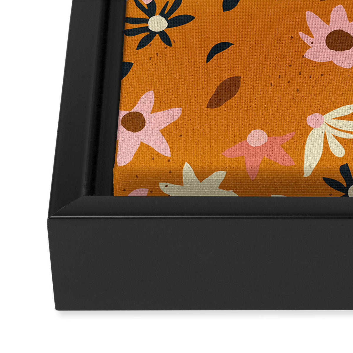 Fall flowers pattern Framed Canvas Print Gallery Image 3