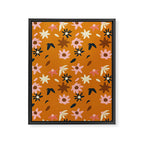 Fall flowers pattern Framed Canvas Print Gallery Image 8