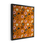 Fall flowers pattern Framed Canvas Print Gallery Image 2