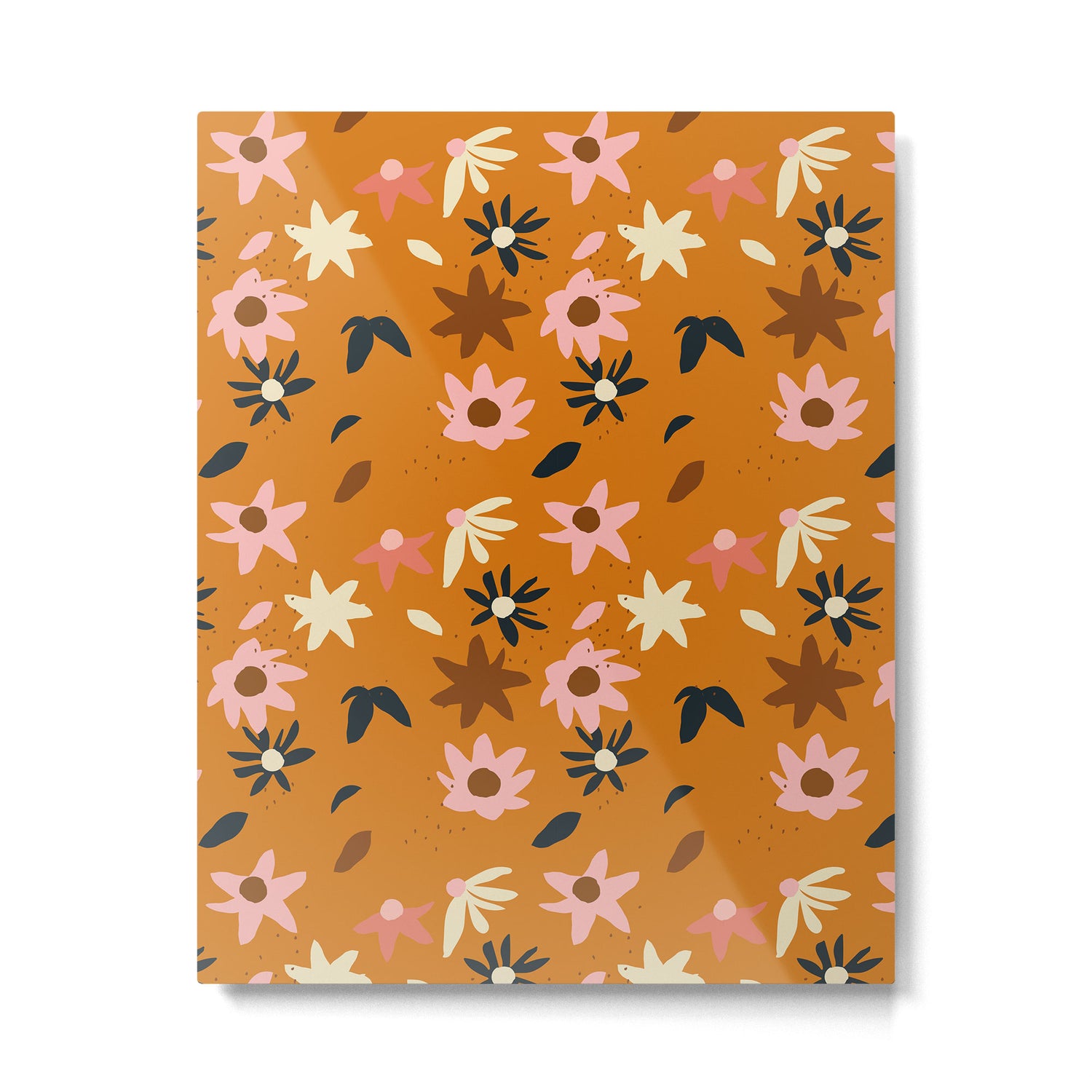 Fall flowers pattern Metal Print Gallery Image 6