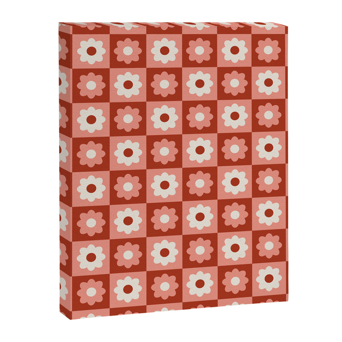 Fall Retro Flower Pattern Canvas Print Gallery Image 1