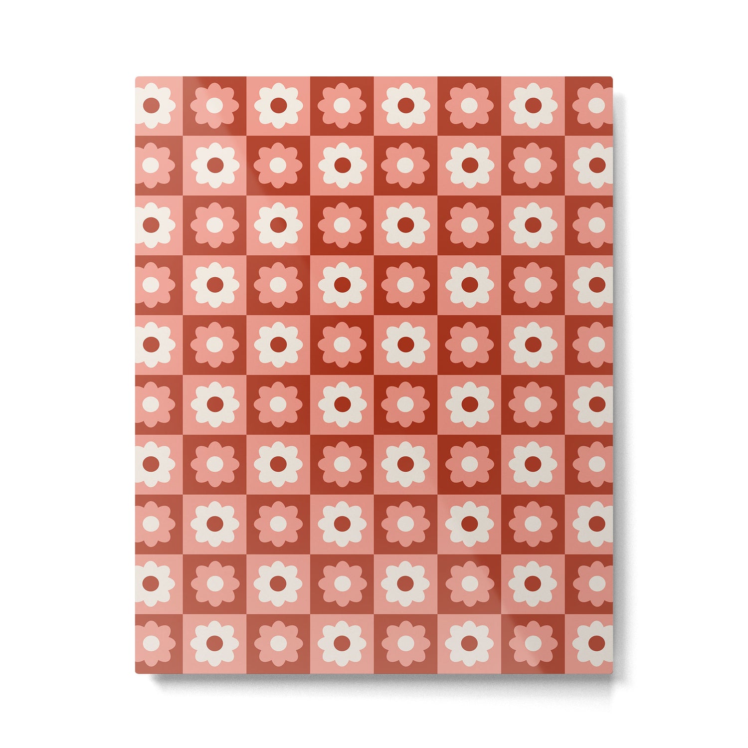 Fall Retro Flower Pattern Metal Print Gallery Image 6