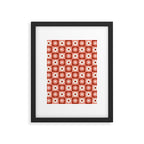 Fall Retro Flower Pattern Framed Art Print Gallery Image 6